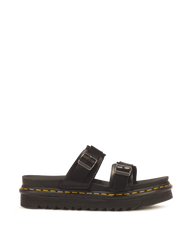 Myles Brando Leather Buckle Slide Sandals
