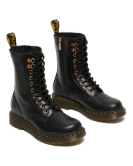 1490 Rose Gold Hardware Leather Mid Calf Boots