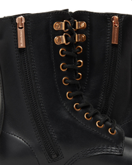 1490 Rose Gold Hardware Leather Mid Calf Boots