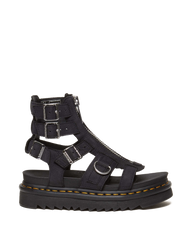 Olson Tumbled Nubuck Leather Gladiator Zip Sandals