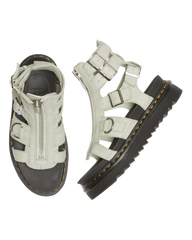 Olson Tumbled Nubuck Leather Gladiator Zip Sandals