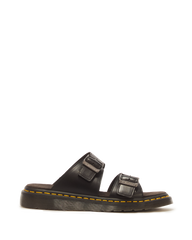 Josef Analine Leather Buckle Slide Sandals