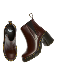 Spence Pull Up Leather Flared Heel Chelsea Boots
