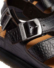 Fisherman Crocodile Analine Leather Sandals