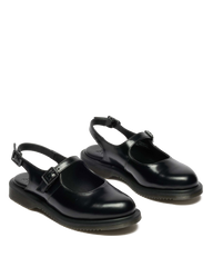 Madaline Mary Jane Smooth Leather Sling Back Shoes