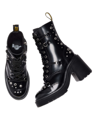 CHESNEY STUDDED BUTTERO LEATHER FLARE HEEL BOOTS