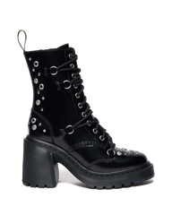 CHESNEY STUDDED BUTTERO LEATHER FLARE HEEL BOOTS