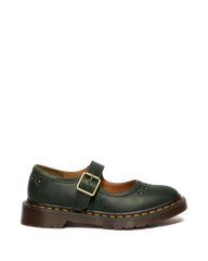 Mary Jane Flower Crazy Horse Leather Shoes