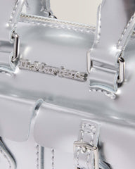 Mini Top Handle Bag Bag Silver Metallic Patent Lamper