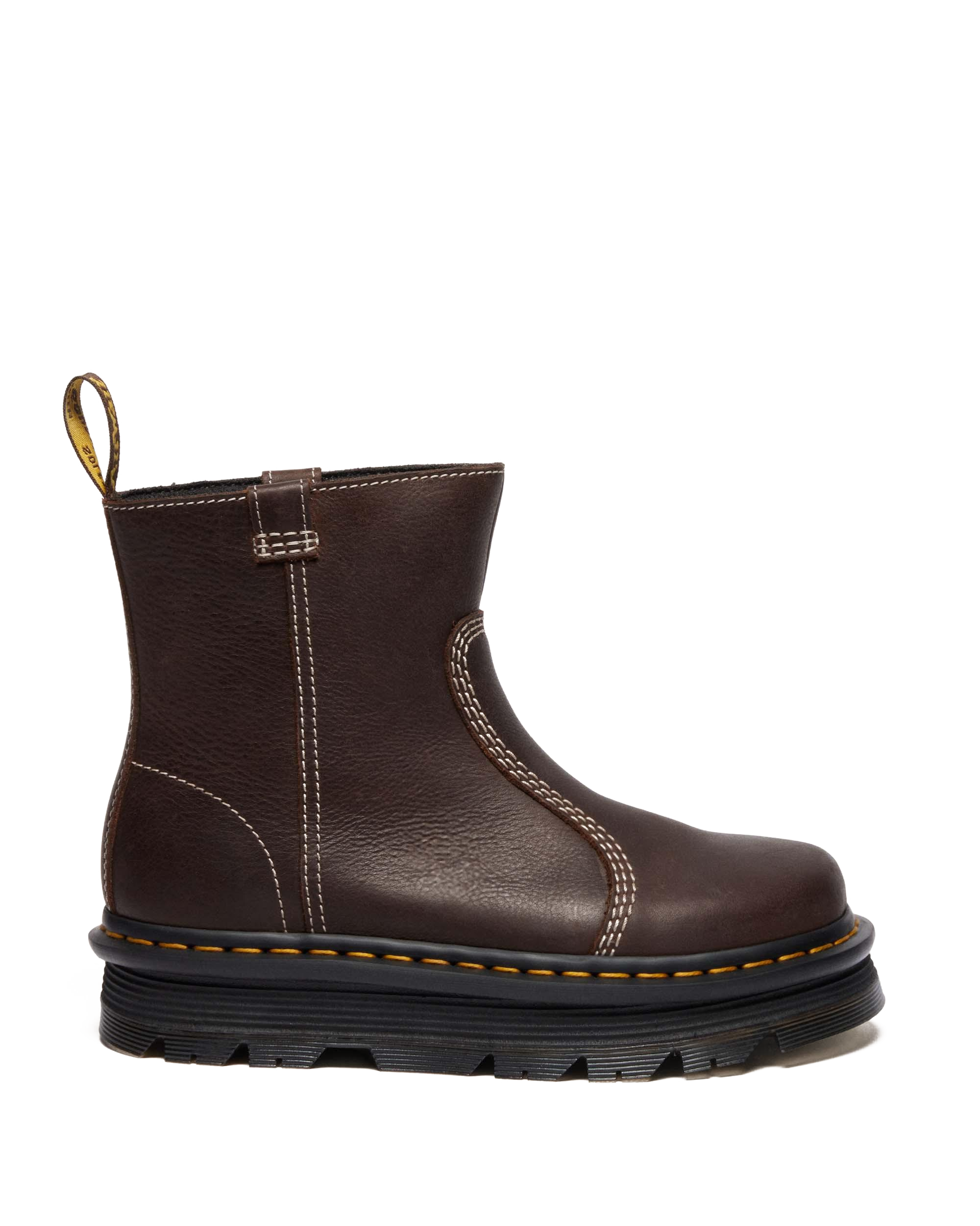 Zebzag Rigger Slip On Leather Boots