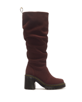Kasey Suede Knee High Heeled Boots
