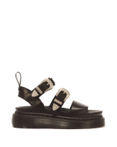 Gryphon Quad Leather Gladiator Platform Sandals