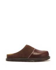 San Patchwork Leather & Nubuck Mules