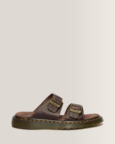 Josef Slide Grizzly Leather Sandals