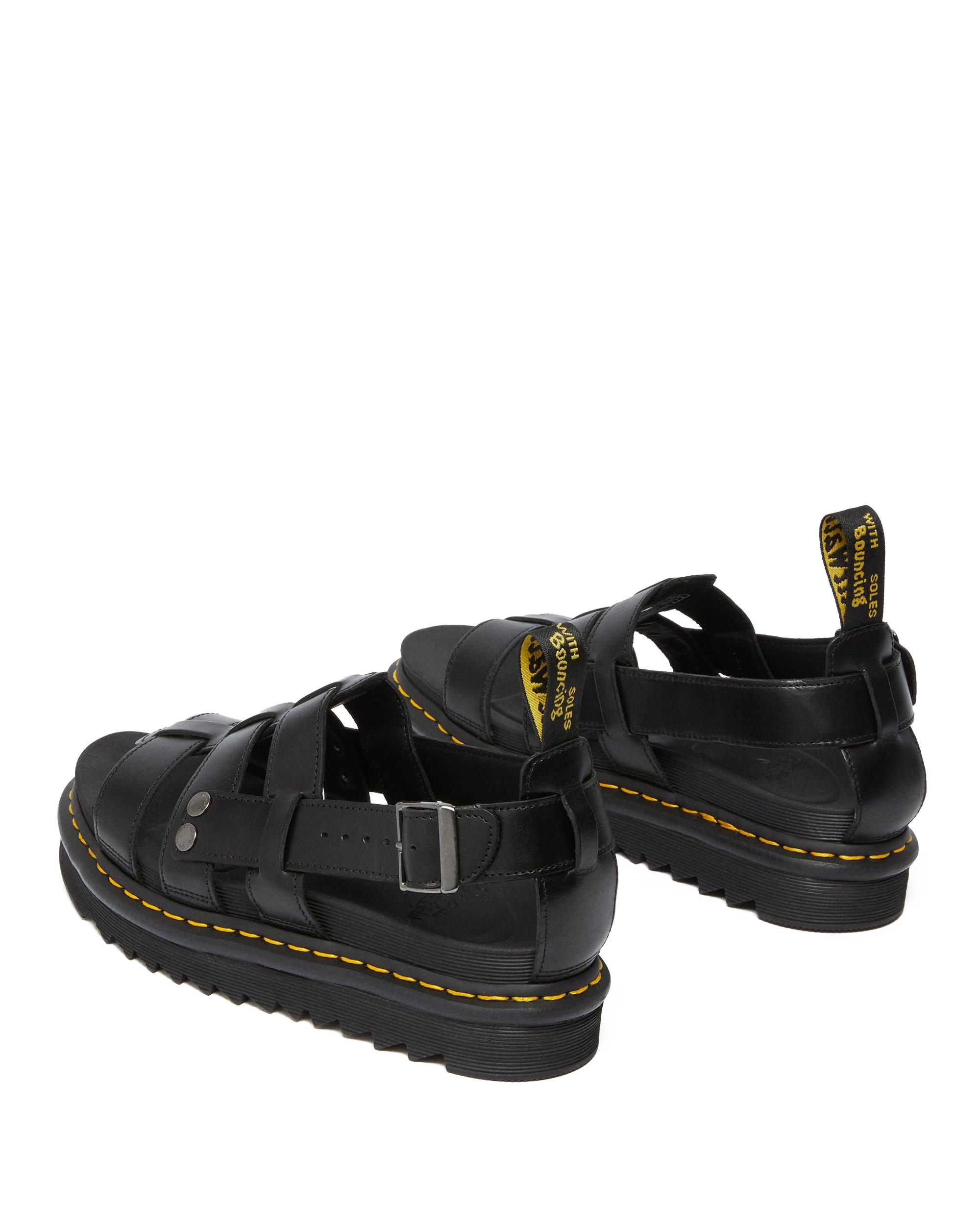 Terry Leather Strap Sandals
