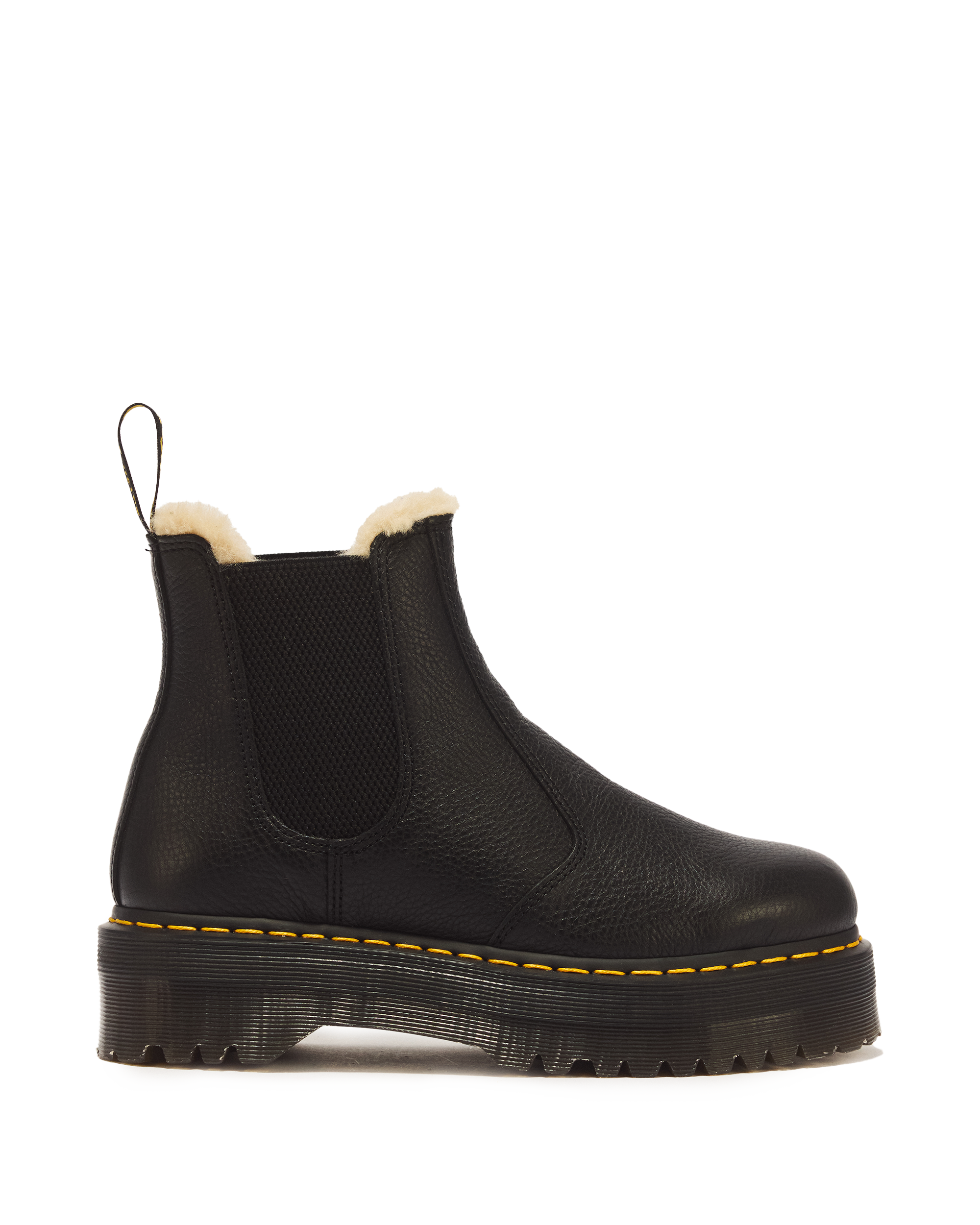 2976 Faux Fur Lined Platform Chelsea Boots