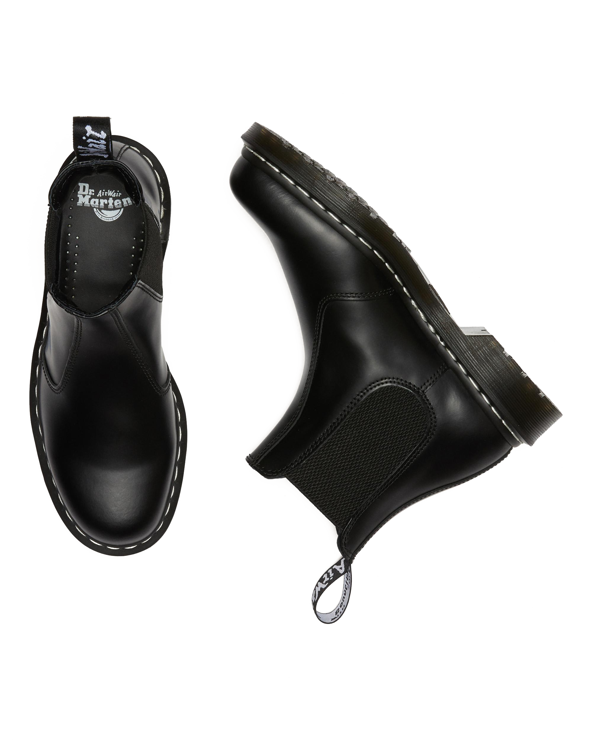 2976 Contrast Leather Chelsea Boots