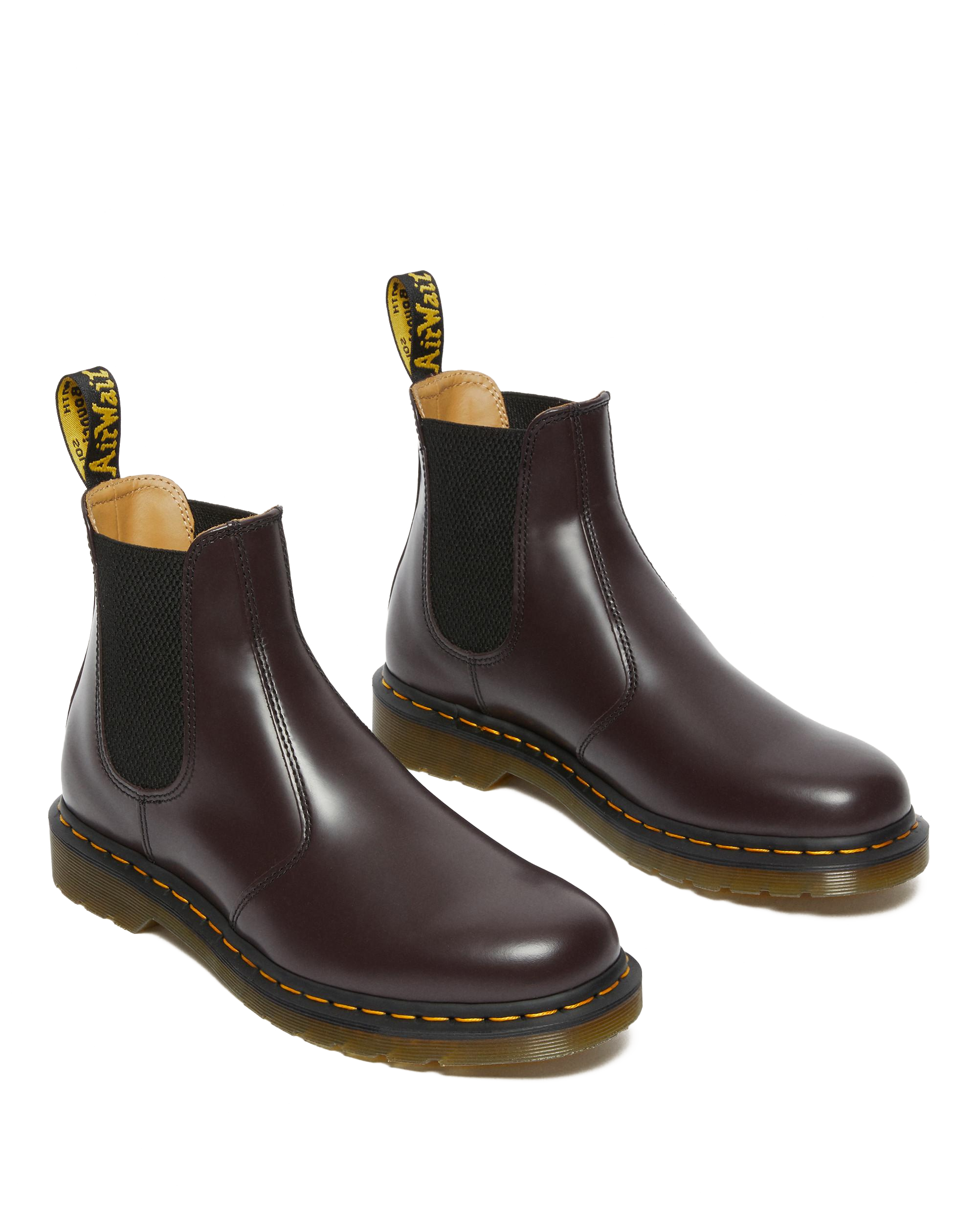 2976 Yellow Stitch Smooth Leather Chelsea Boots