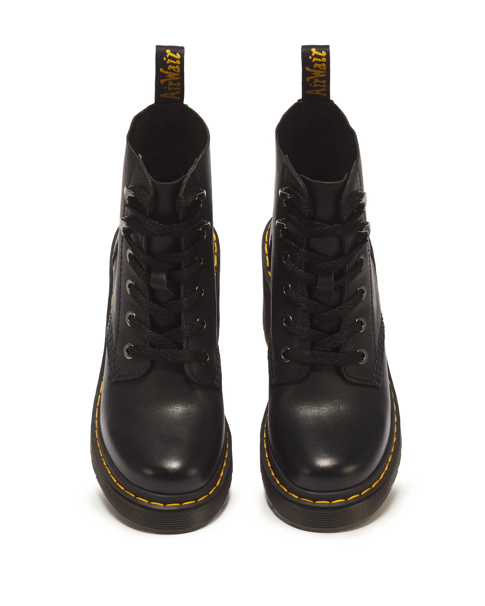Jesy Sendal Leather Lace Up Flared Heel Boots