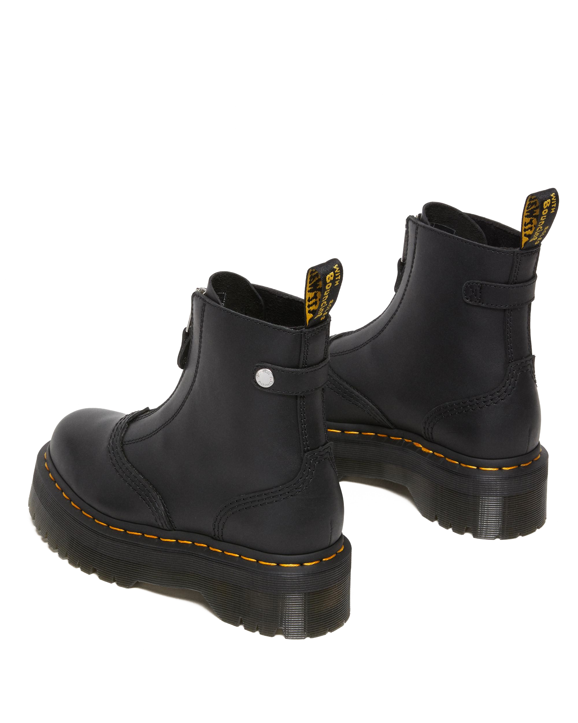 Jetta Zipped Sendal Leather Platform Boots