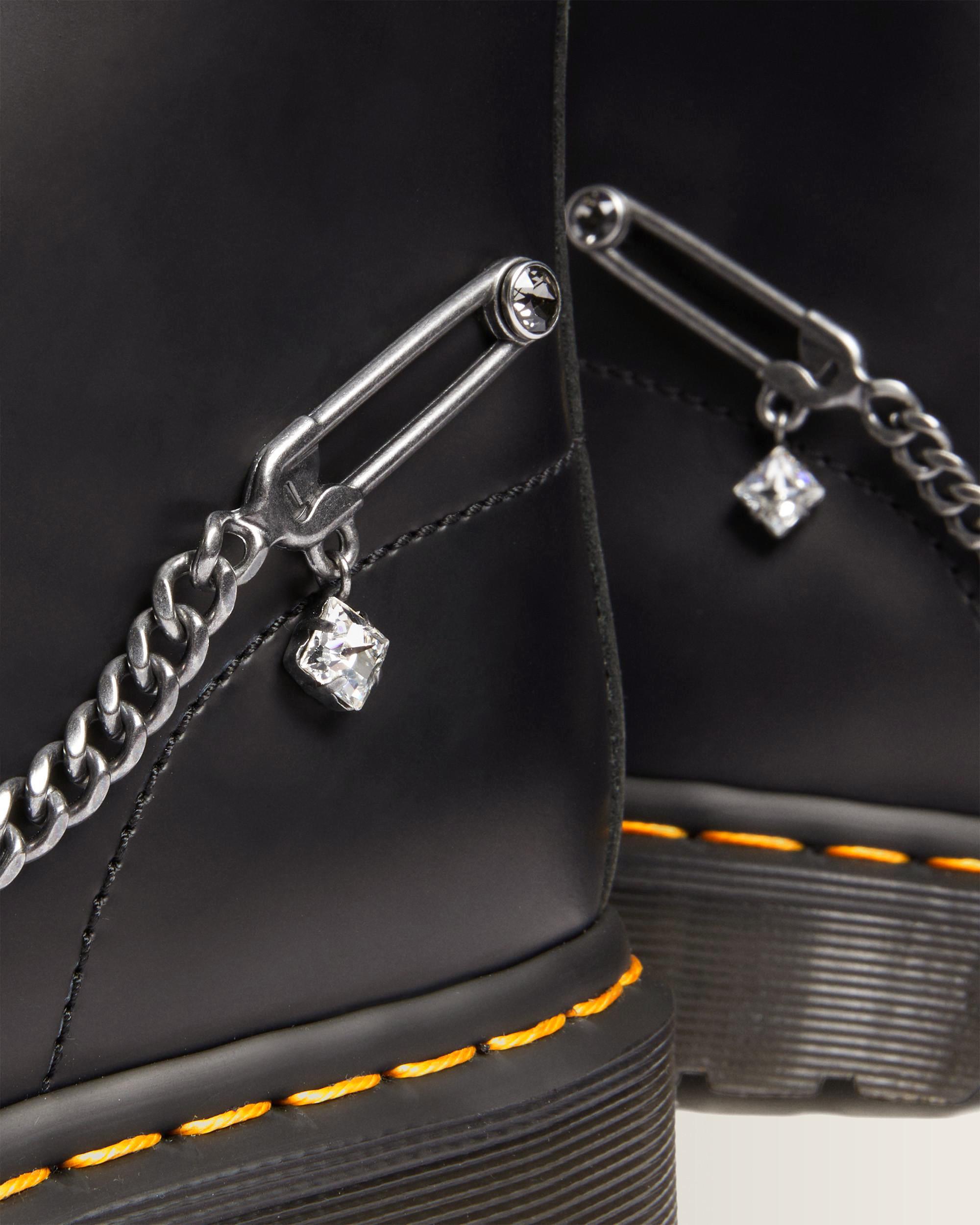 1460 Swarovski Leather Lace Up Boots