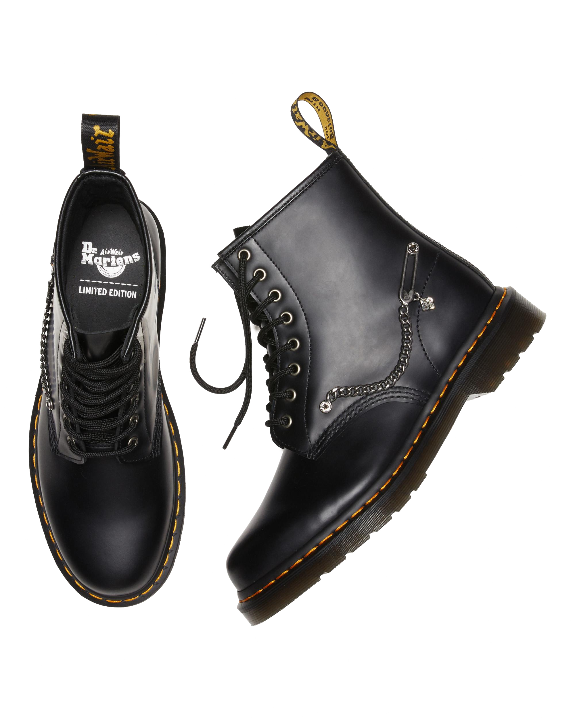 1460 Swarovski Leather Lace Up Boots