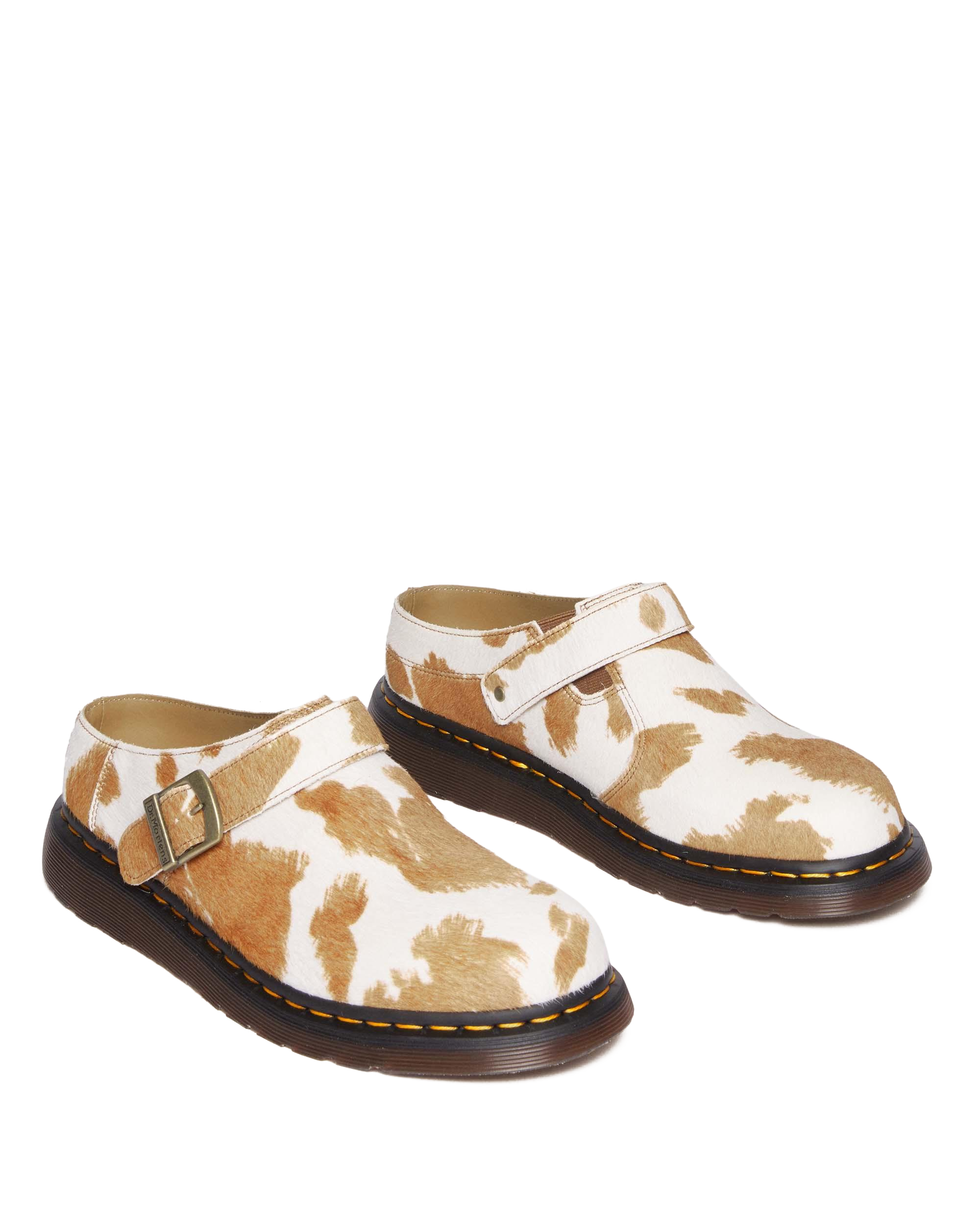 Isham Hair-On Cow Print Slingback Mules