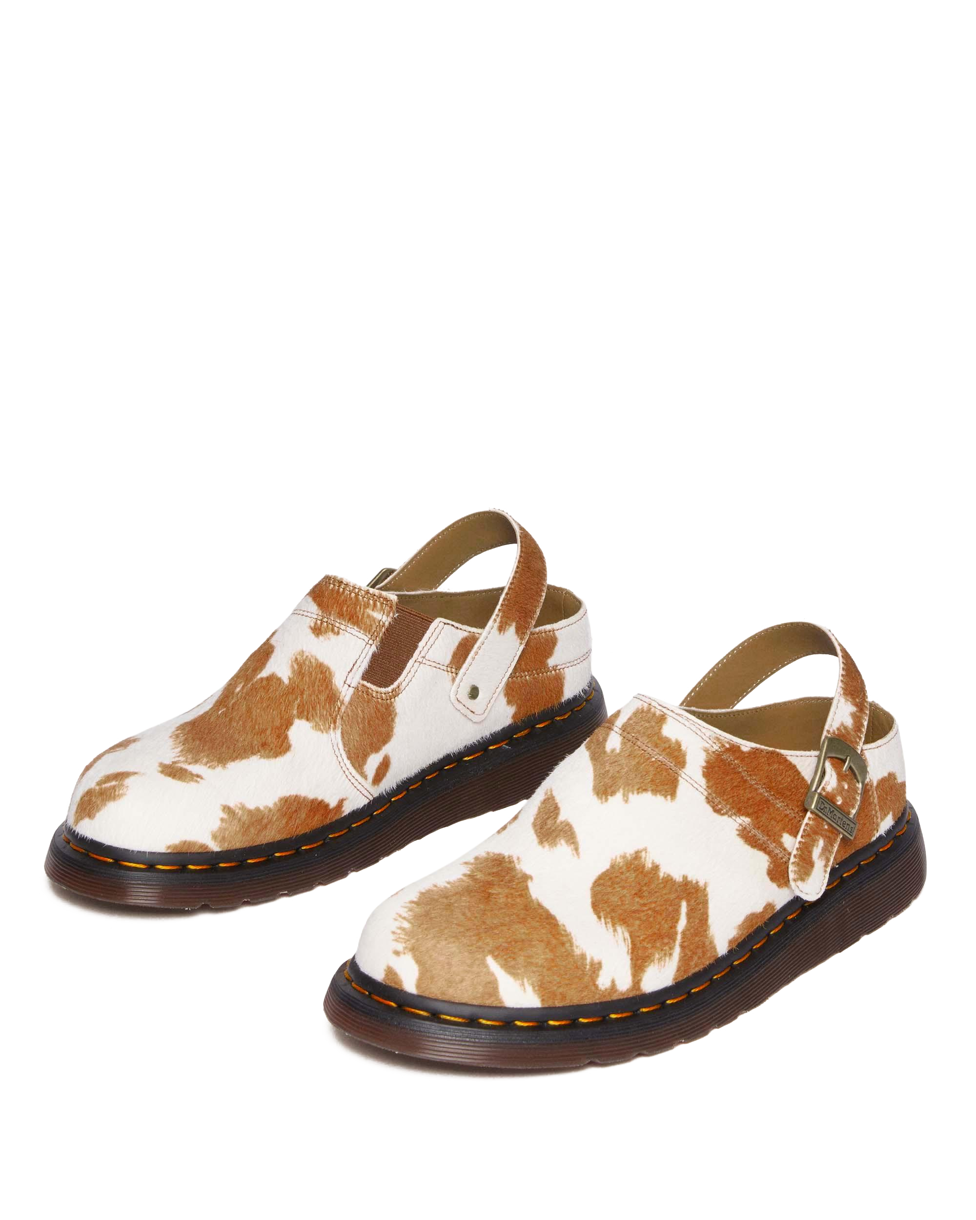 Isham Hair-On Cow Print Slingback Mules