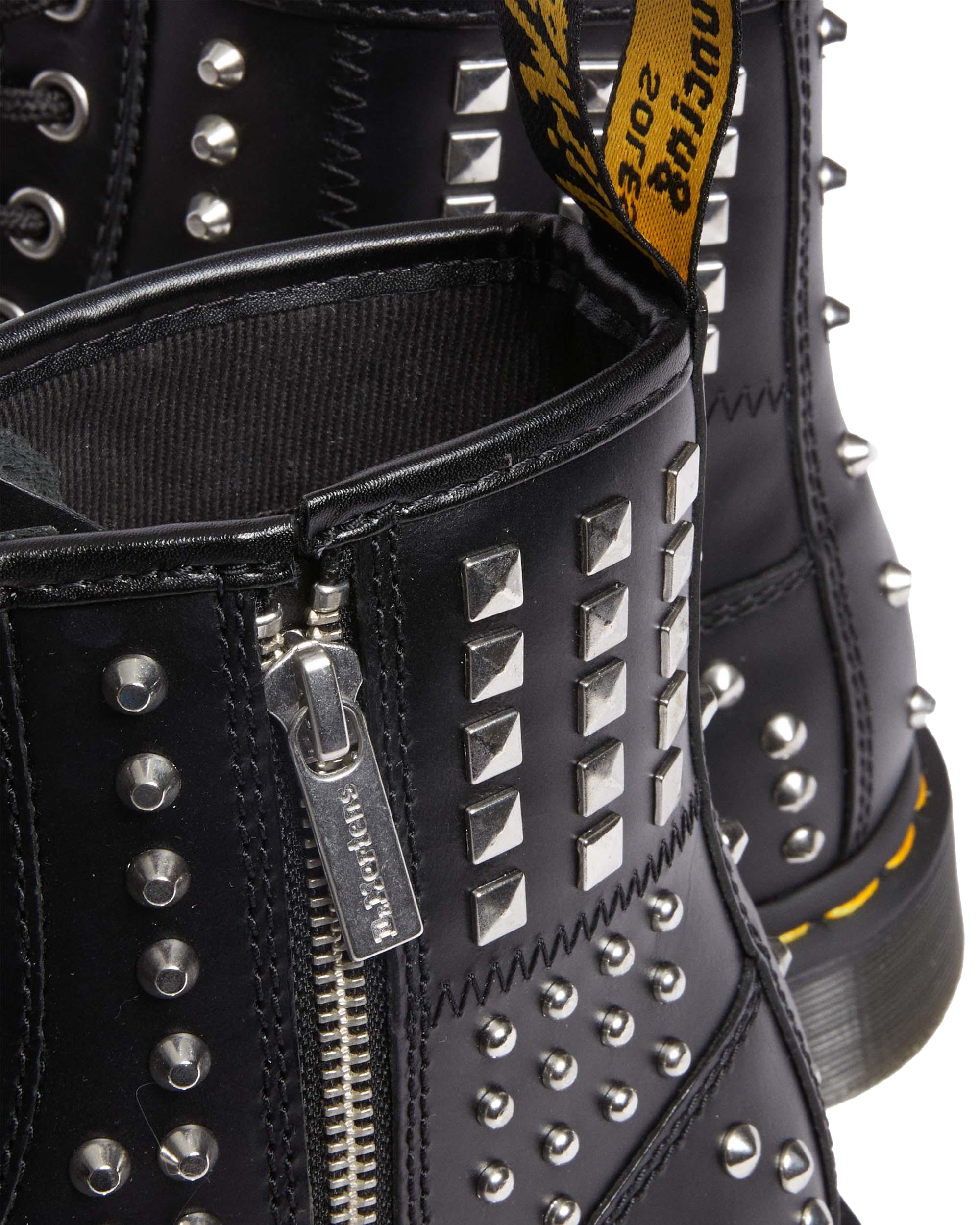 1460 Studded Zip Atlas Leather Lace Up Boots