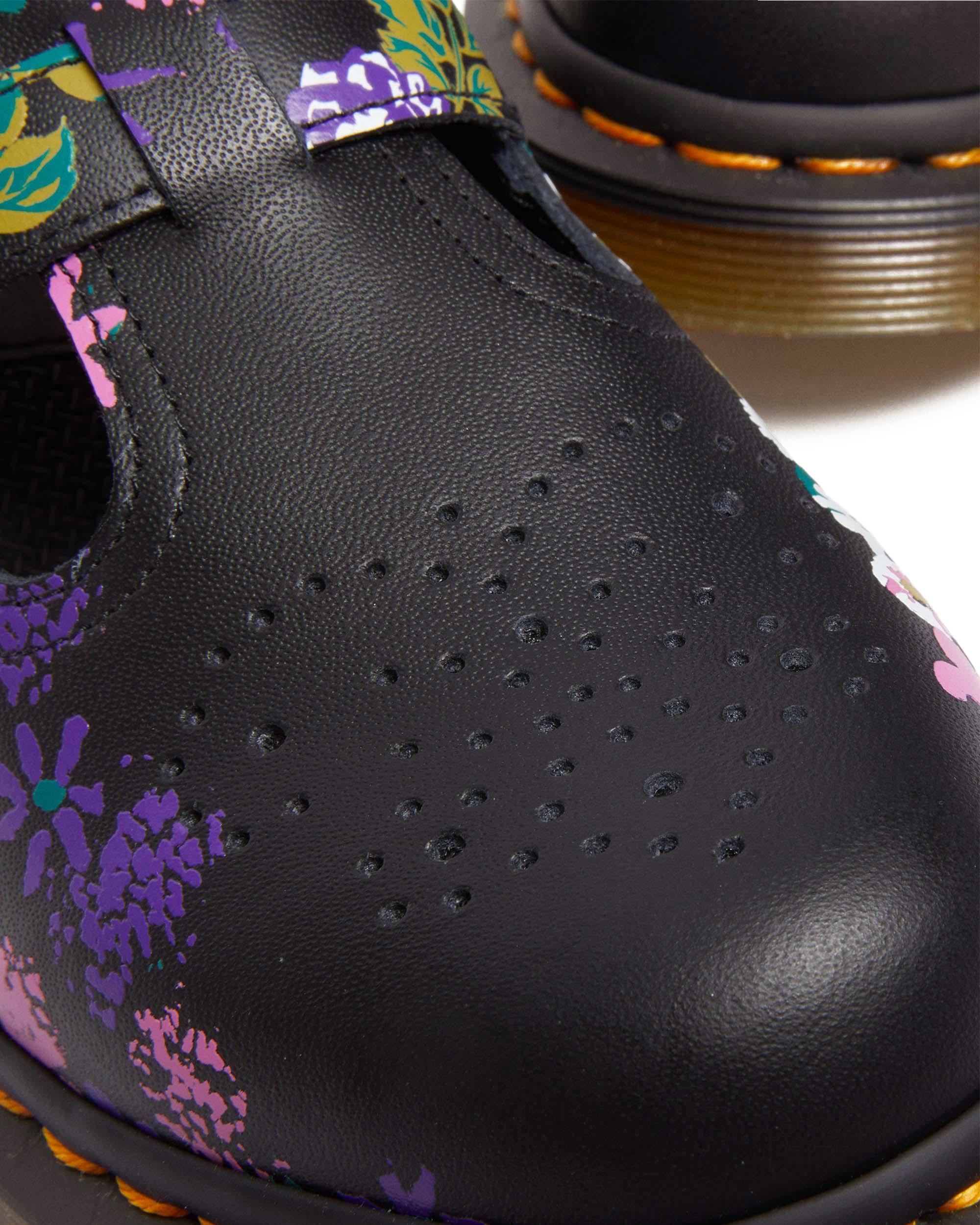 8065 Vintage Floral Leather Mary Jane Shoes