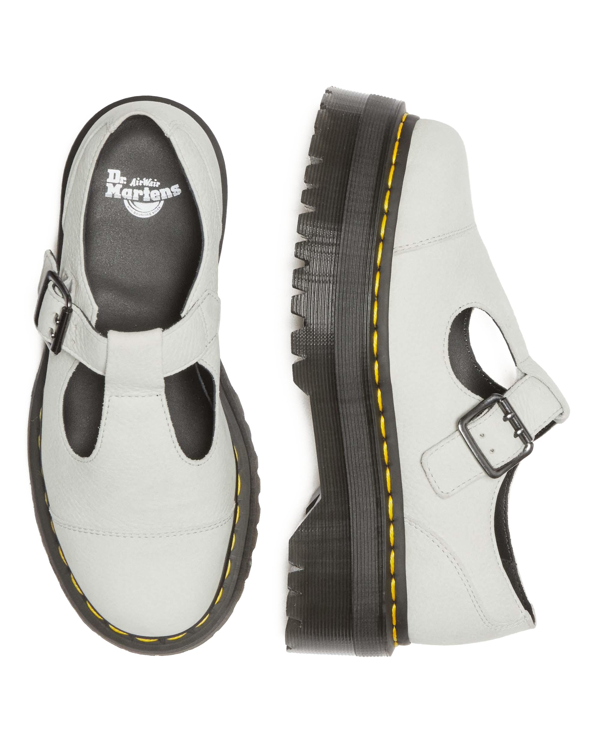 Bethan Tumbled Nubuck Leather Platform Mary Jane Shoes