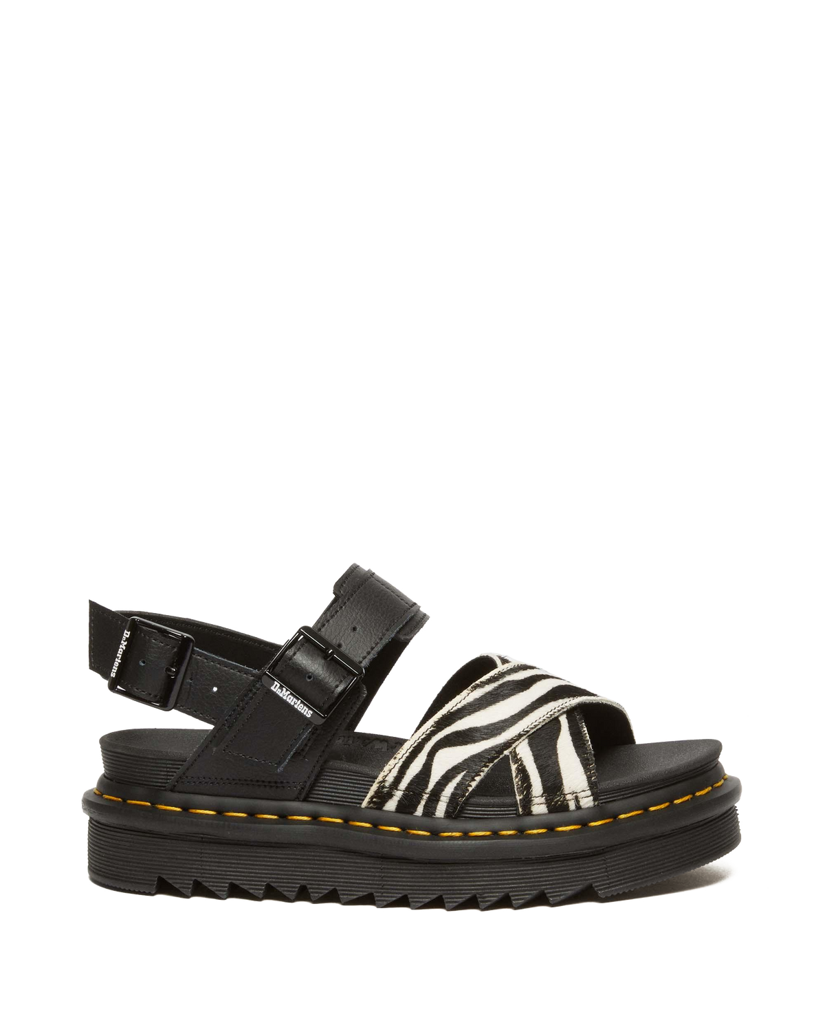 Voss II Hair-On Zebra Print Sandals