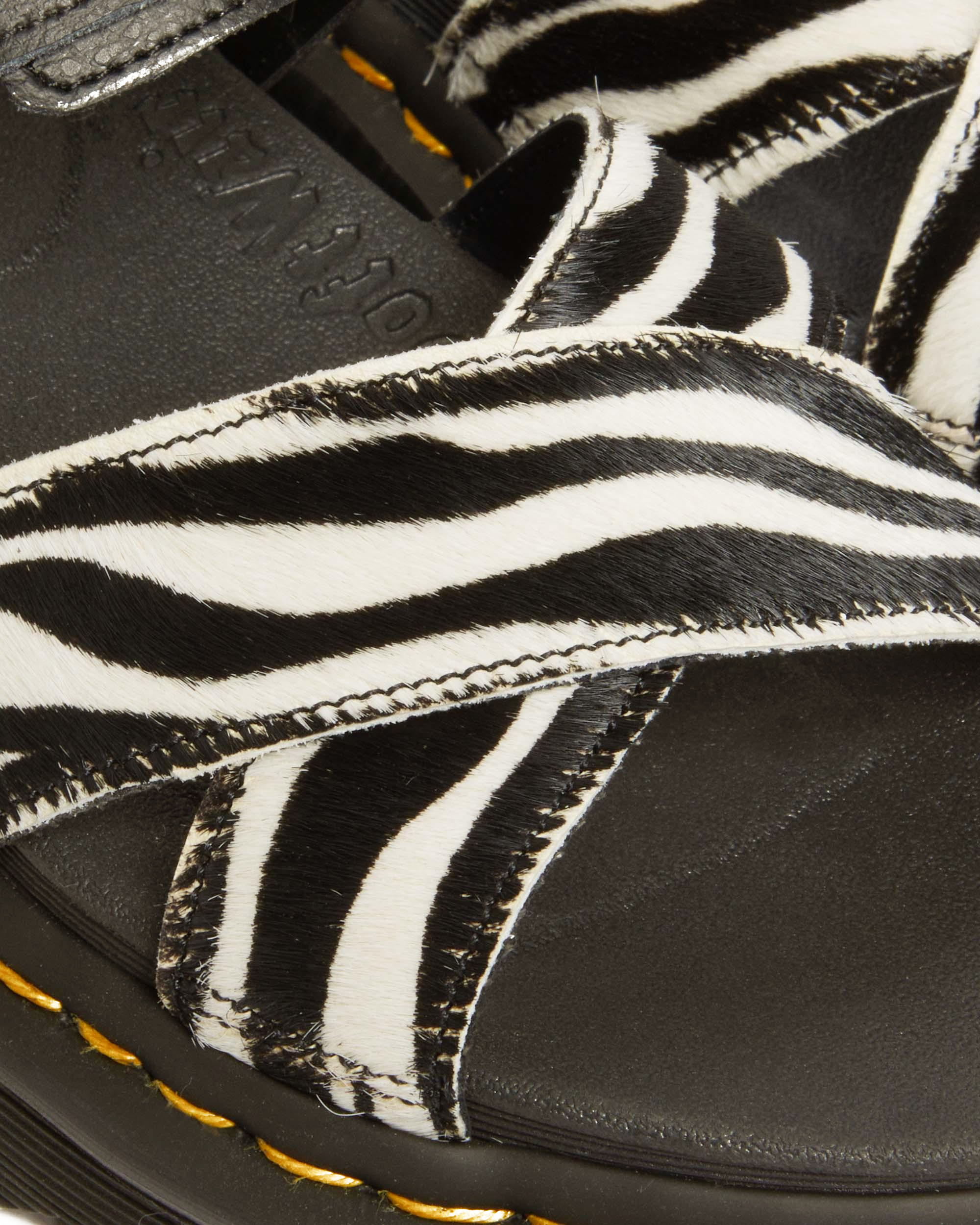 Voss II Hair-On Zebra Print Sandals