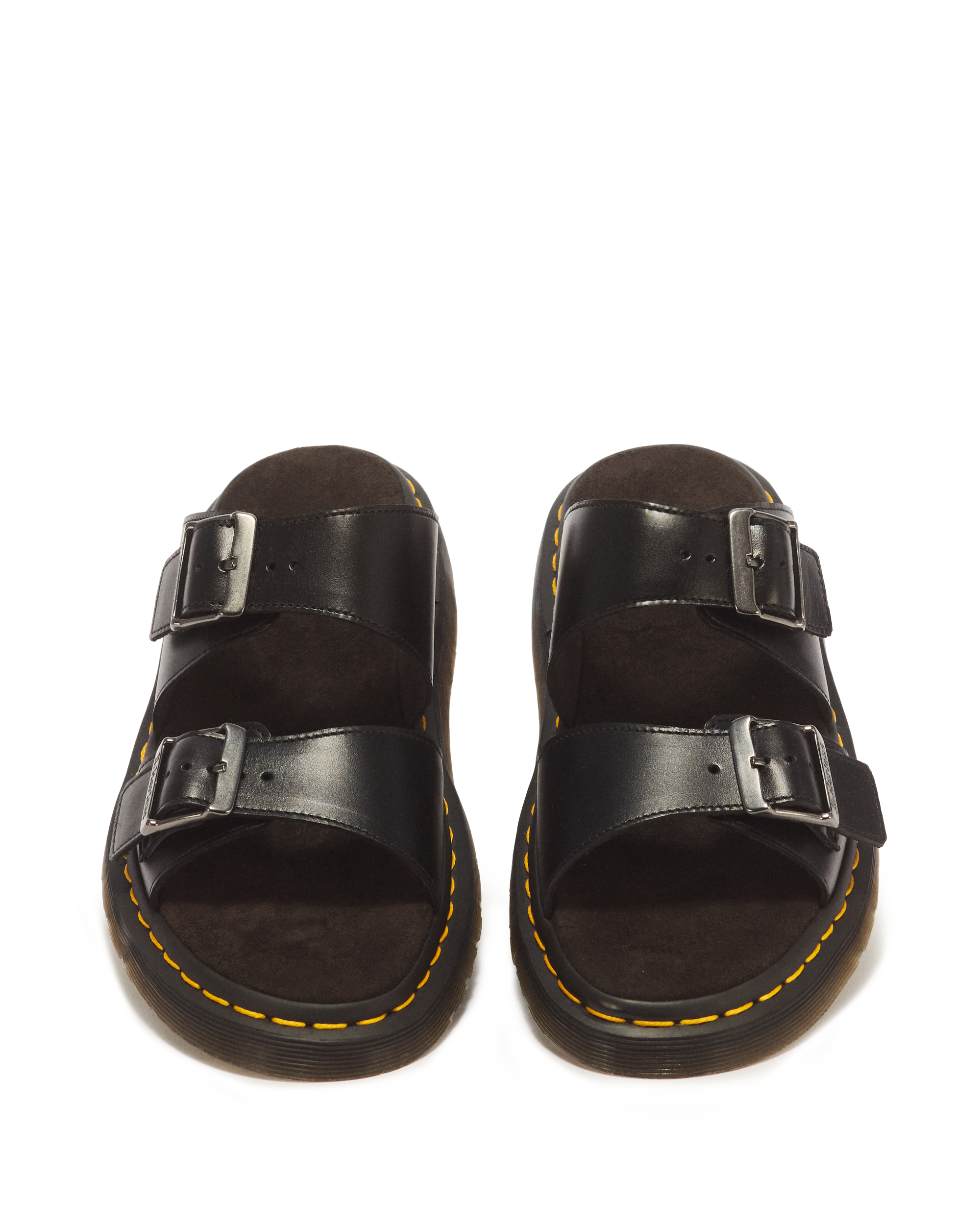 Josef Analine Leather Buckle Slide Sandals