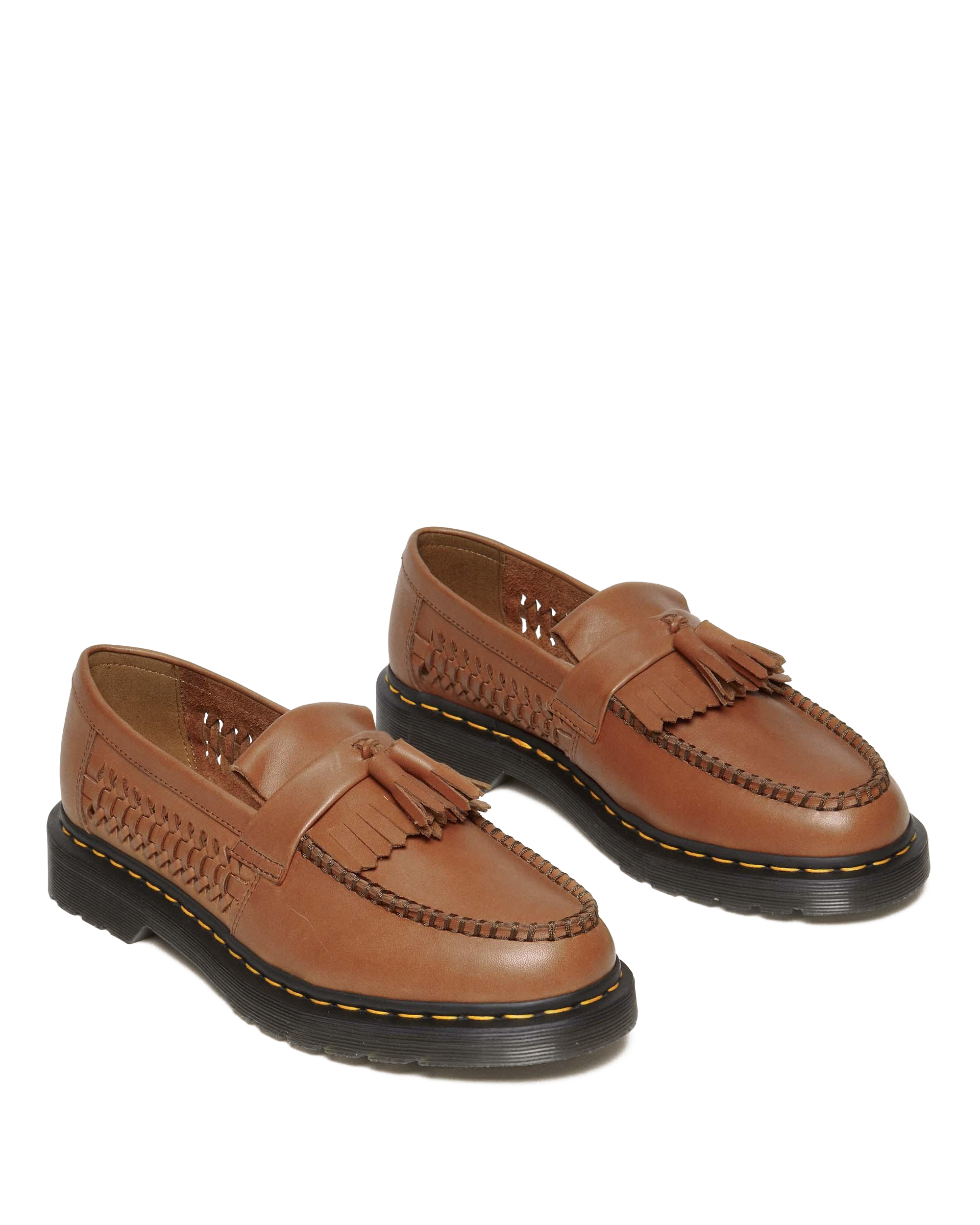 Adrian Woven Leather Tassel Loafers