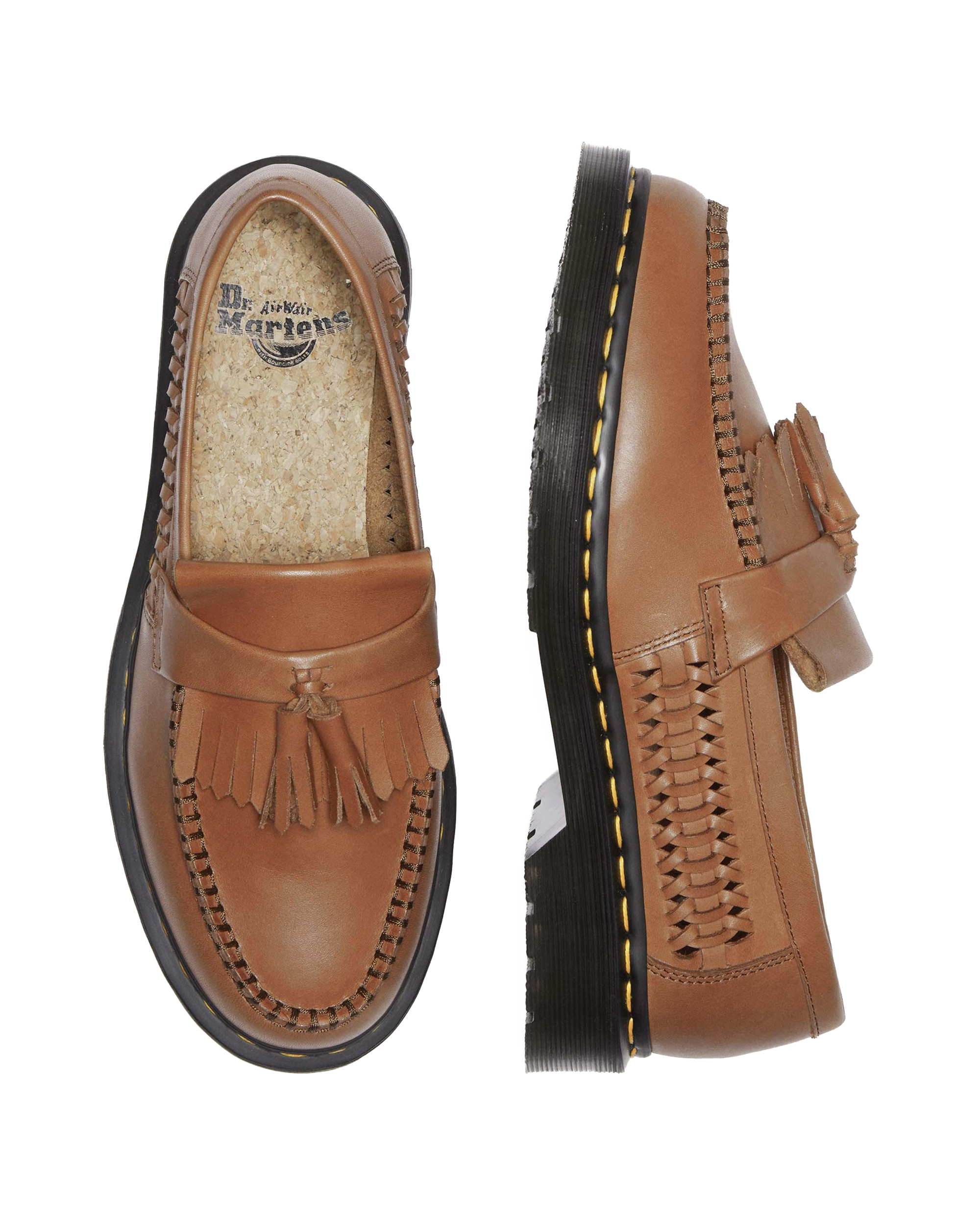 Adrian Woven Leather Tassel Loafers
