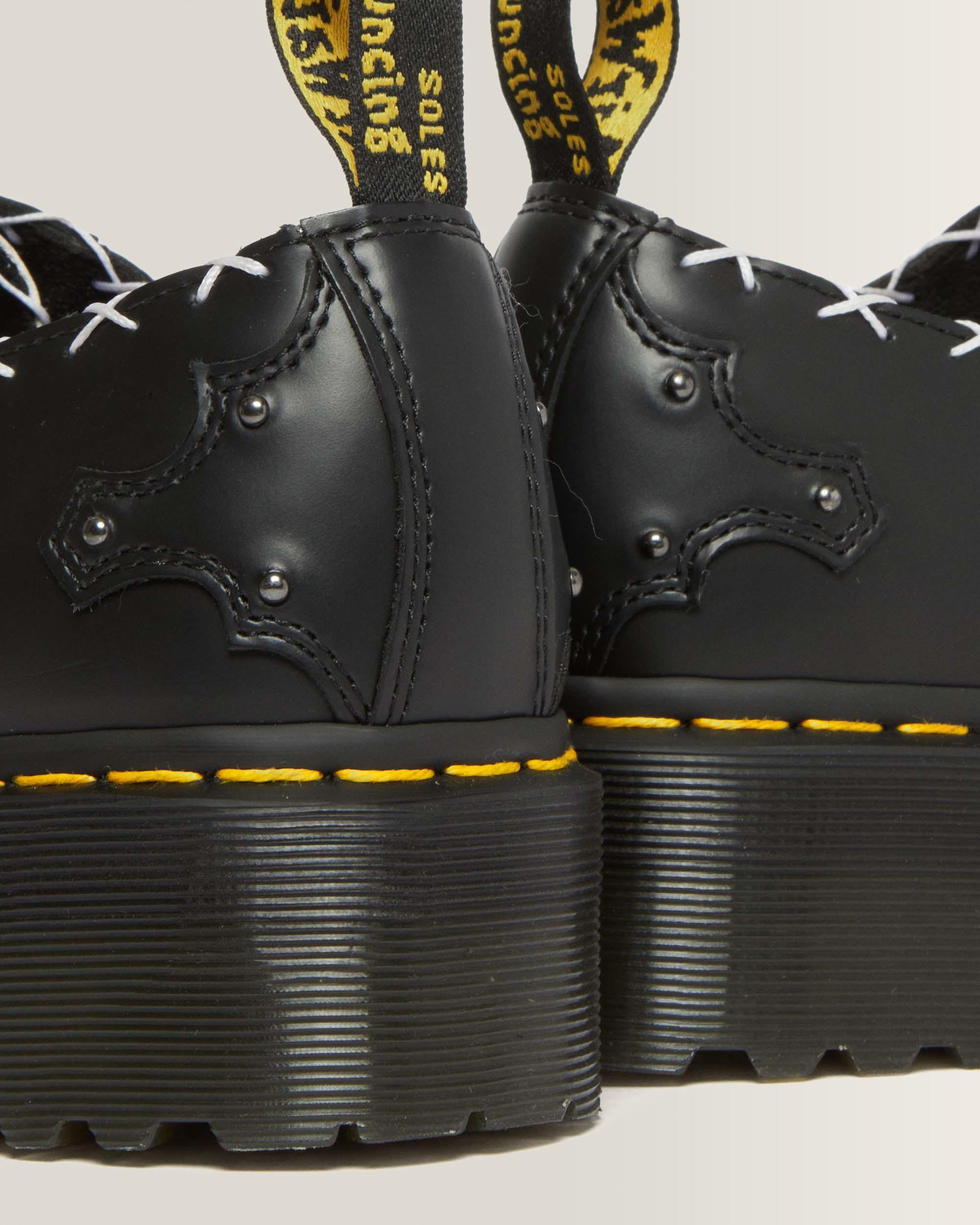 Ramsey 3-Eye Zebra Print & Leather Platform Creepers