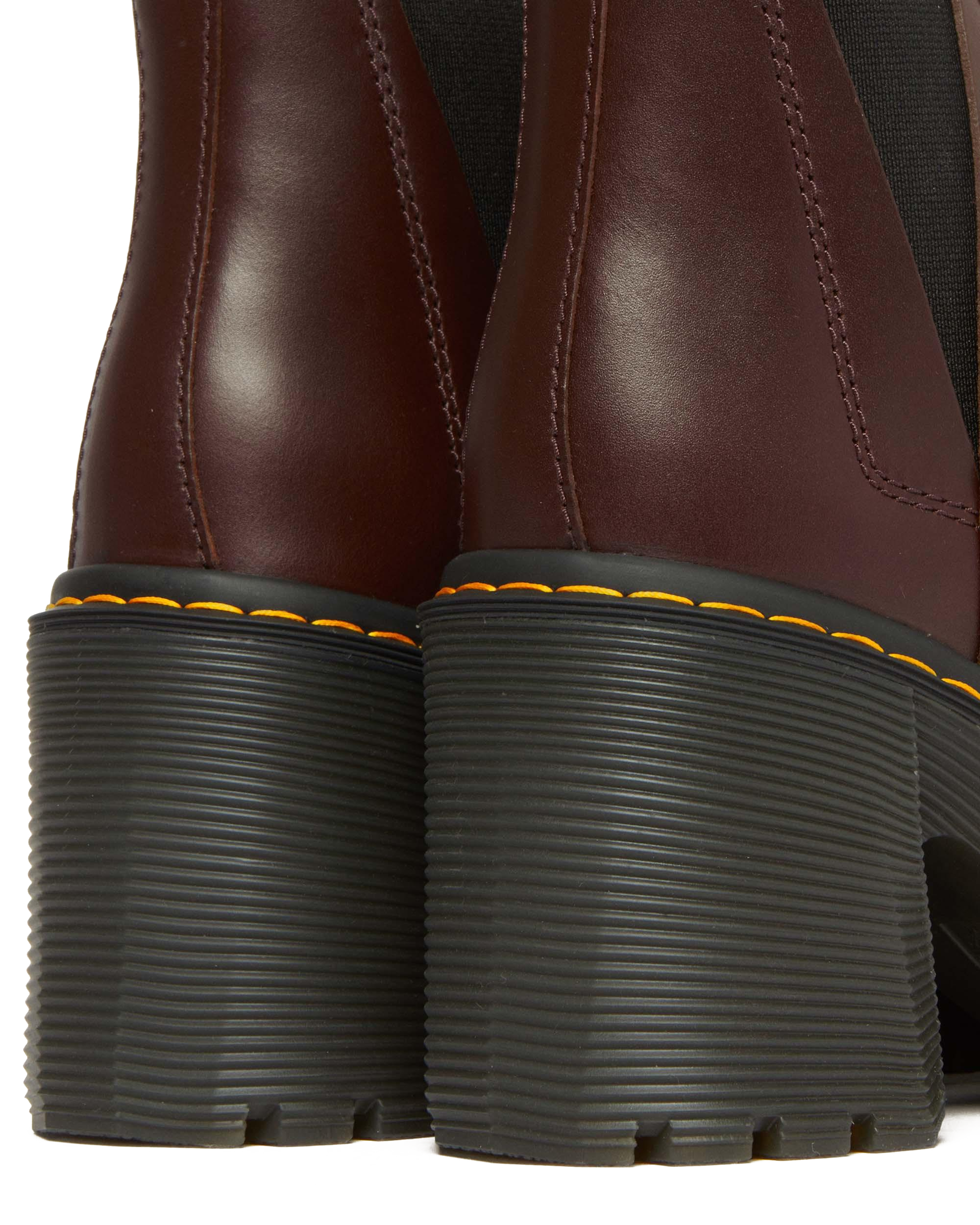 Spence Pull Up Leather Flared Heel Chelsea Boots