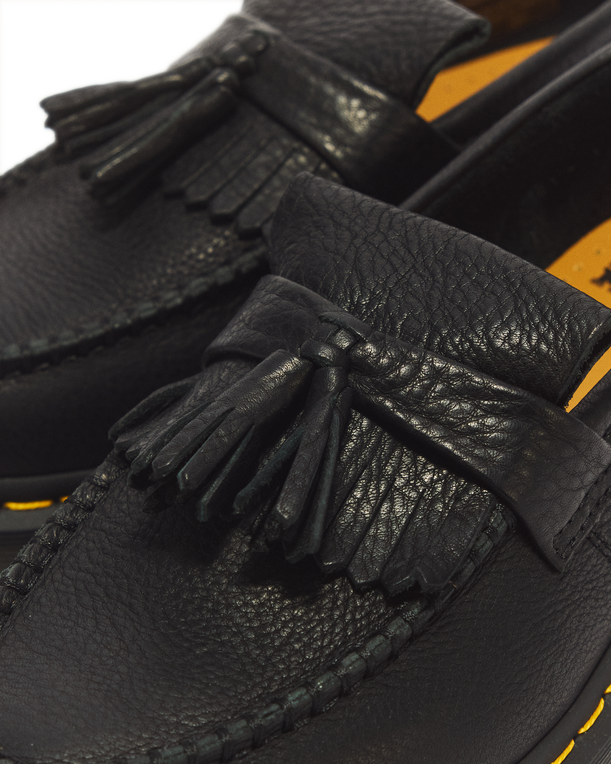 Adrian Yellow Stitch Ambassador Leather Loafers
