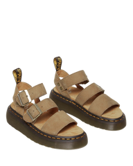 Gryphon Tumbled Nubuck Leather Platform Sandals