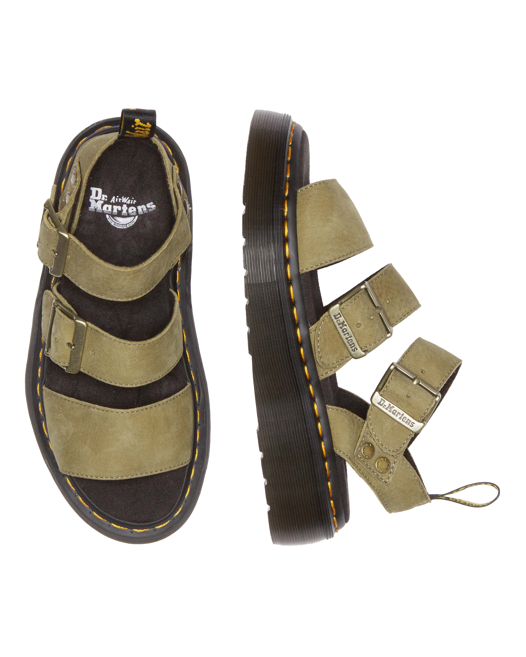 Gryphon Tumbled Nubuck Leather Platform Sandals