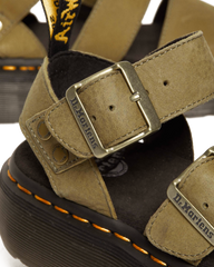 Gryphon Tumbled Nubuck Leather Platform Sandals