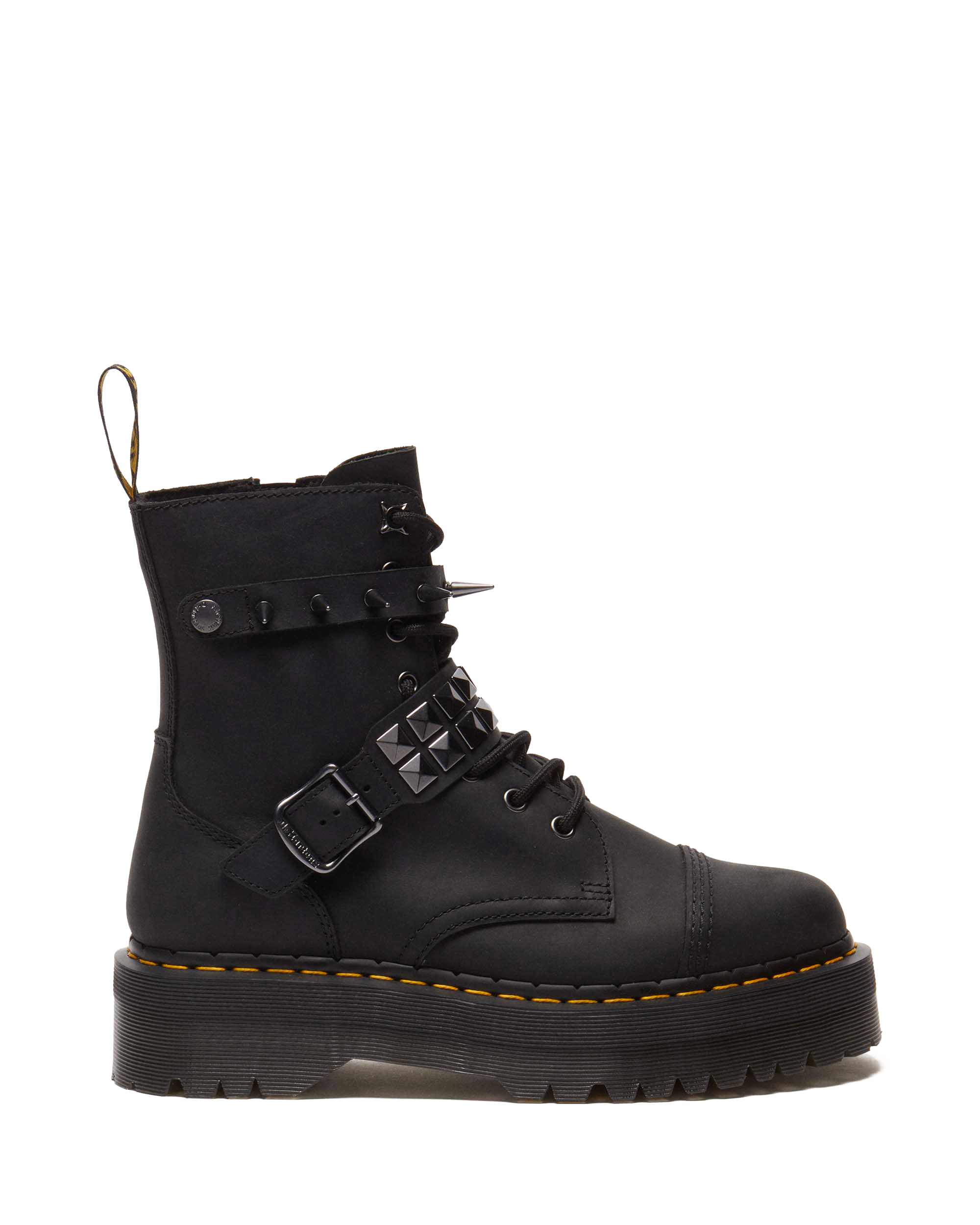 Jadon Spike leather platform boots