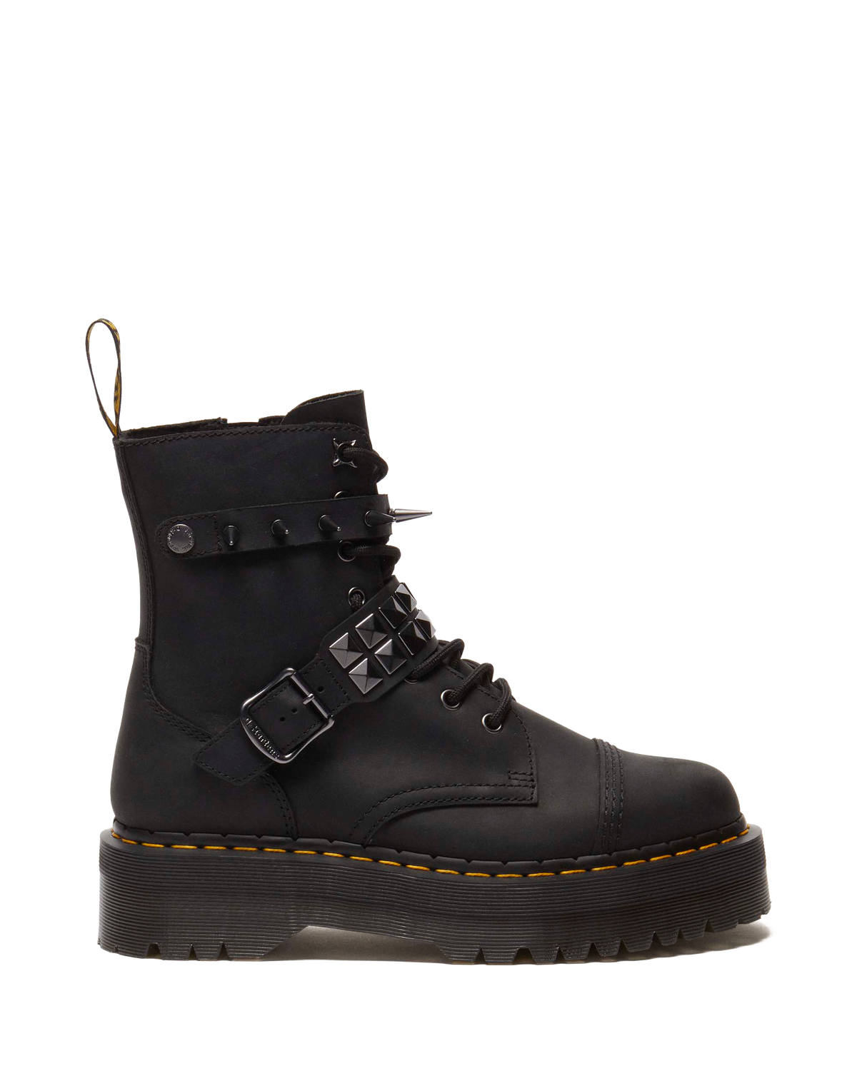 Jadon Spike leather platform boots