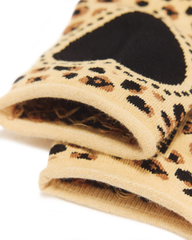 Leopard Heart Cotton Blend Socks