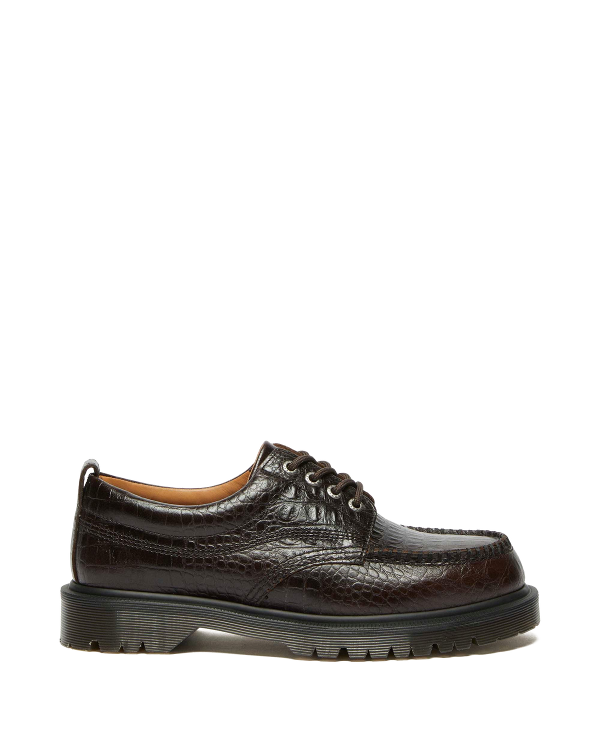 Lowell Crocodile Analine Leather Moc Toe Shoes