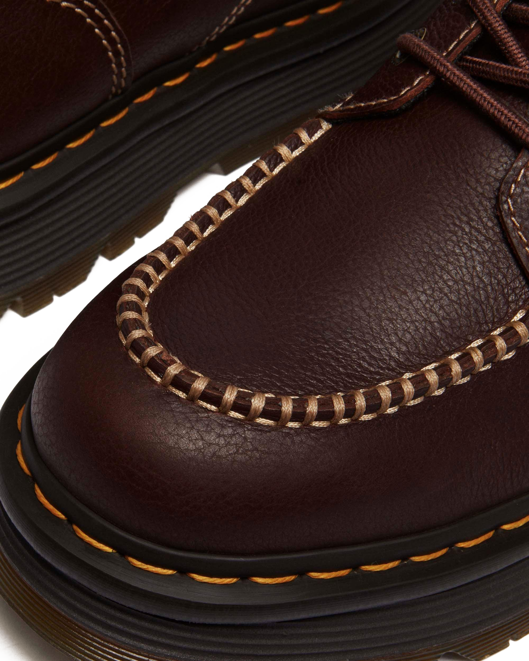 Zebzag Leather Casual 4-Eye Lace-Up Boots