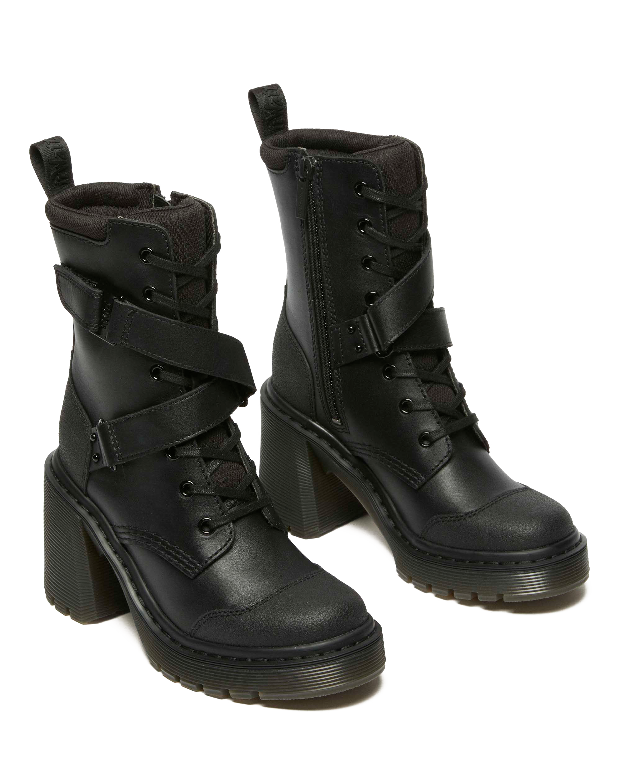 Chesney Tech Strap Eight Eye Heeled Boots