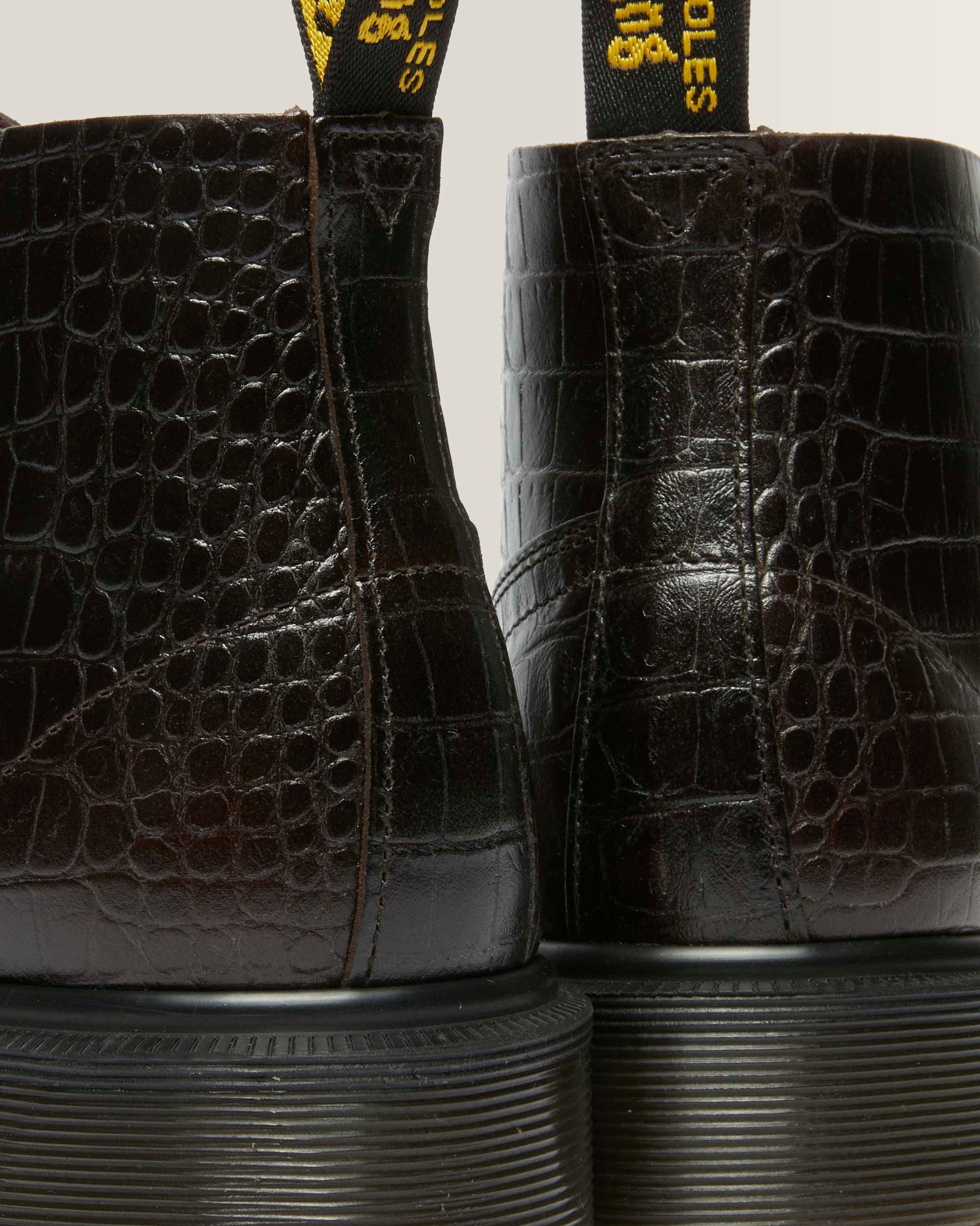 Church Crocodile Analine Leather Ankle Boots