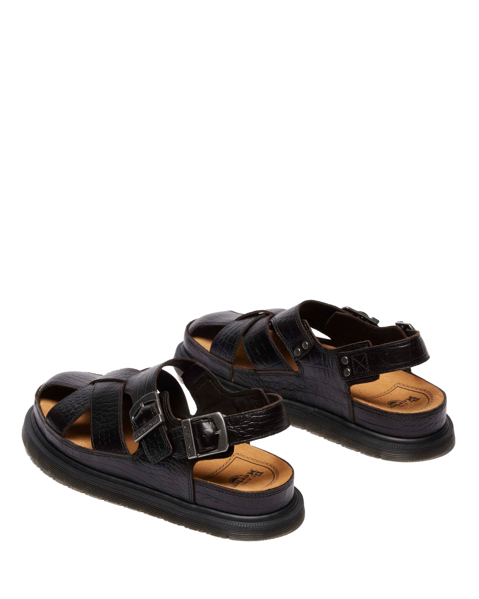 Fisherman Crocodile Analine Leather Sandals